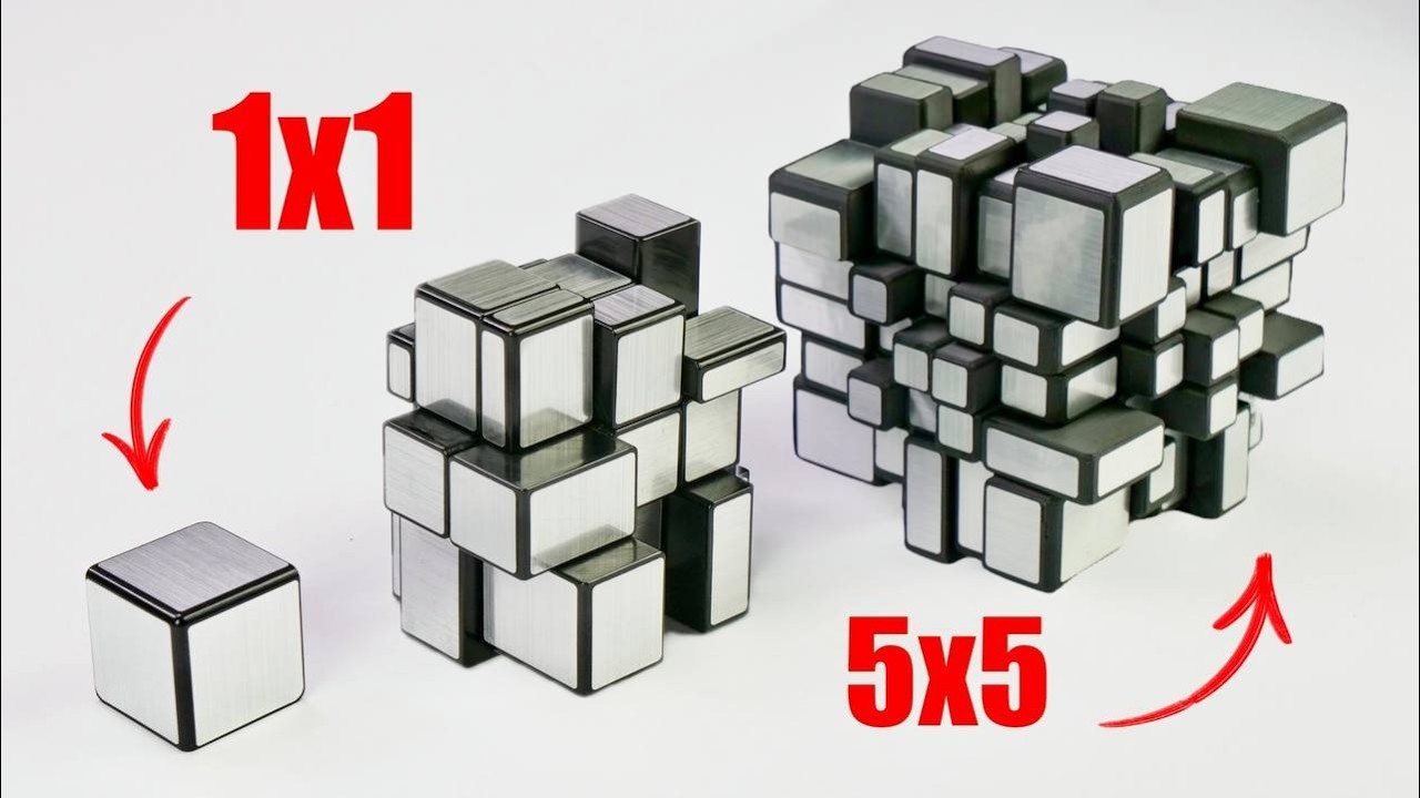 Trying to solve from 1x1 to 5x5 Mirror Rubik's cube | Impossible or Easy?