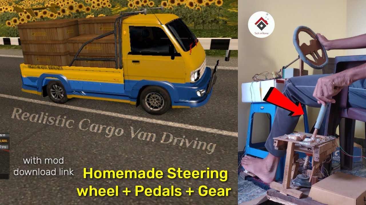 ETS2 - Maruti / Suzuki Carry Cargo Van Realistic Drive | Homemade Unojoy steering wheel gameplay