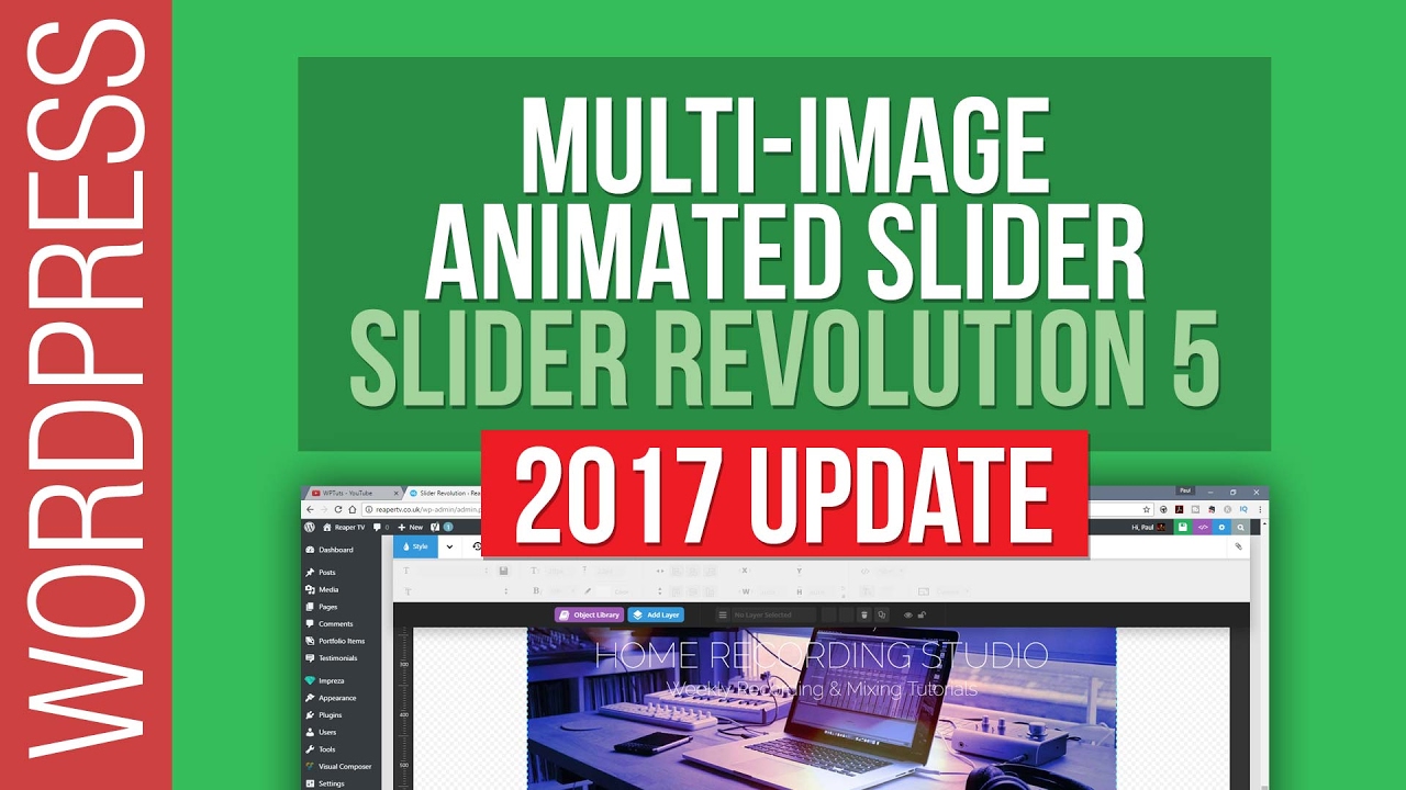 Slider Revolution 5 - Creating a Multi-Image Animated Slider 2017 Update