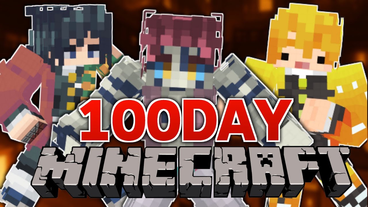 【マイクラ】鬼滅の世界で100日サバイバルをする猗窩座＆冨岡&善逸【100Days】