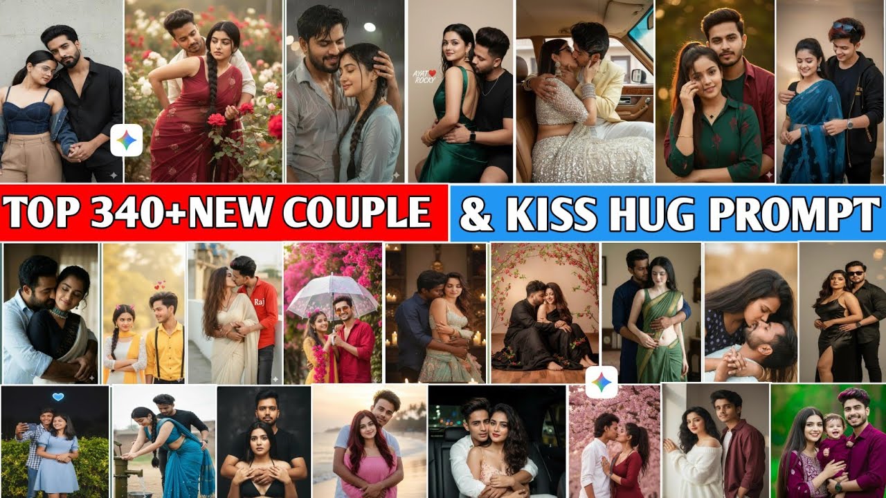 340+New Couple & Kiss Google Gemini Prompt How To Make a Google Gemini photo Editing Tutorial 