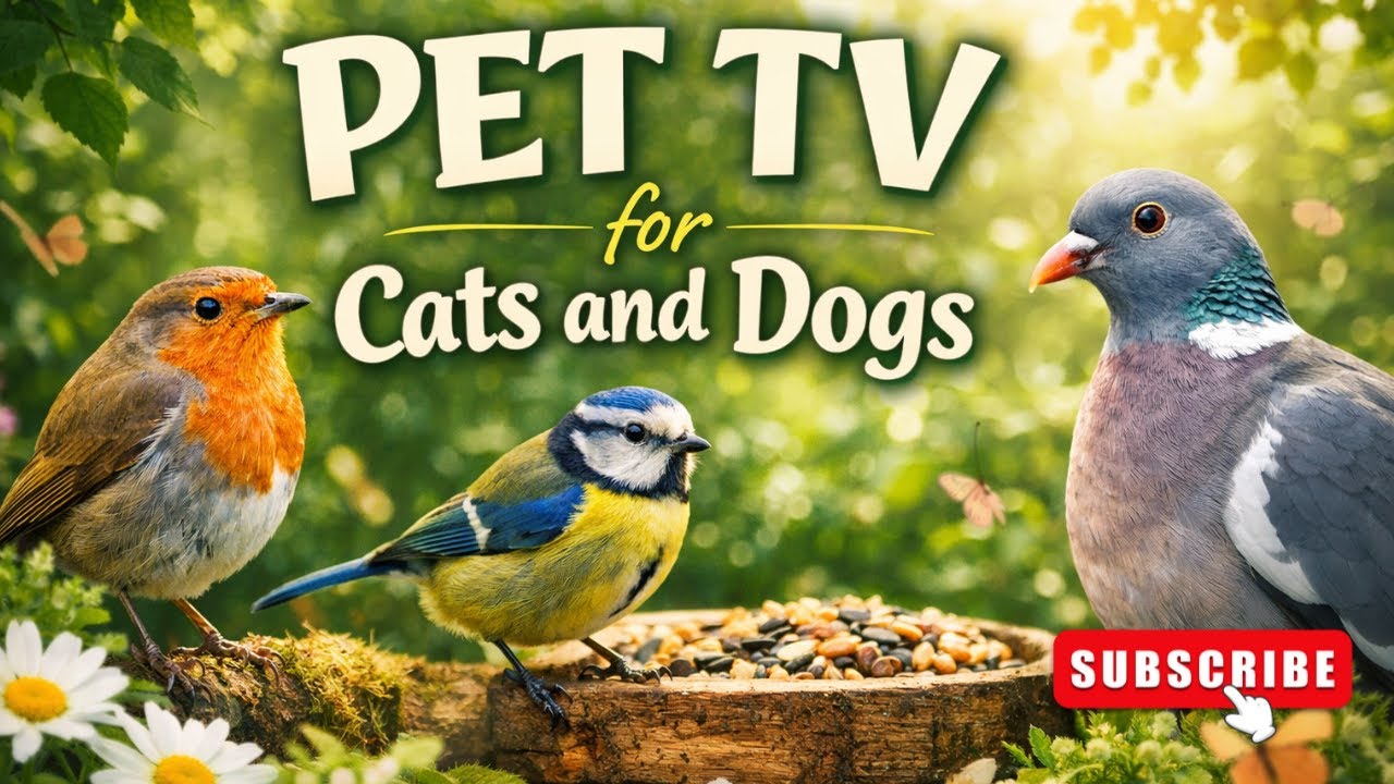 Relaxing Bird TV for Cats & Dogs 🐦| Real Garden Birds for Pet Entertainment (No AI)