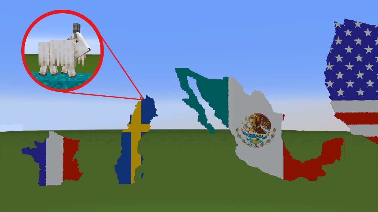 The True Size of Countries, Portrayed by Minecraft