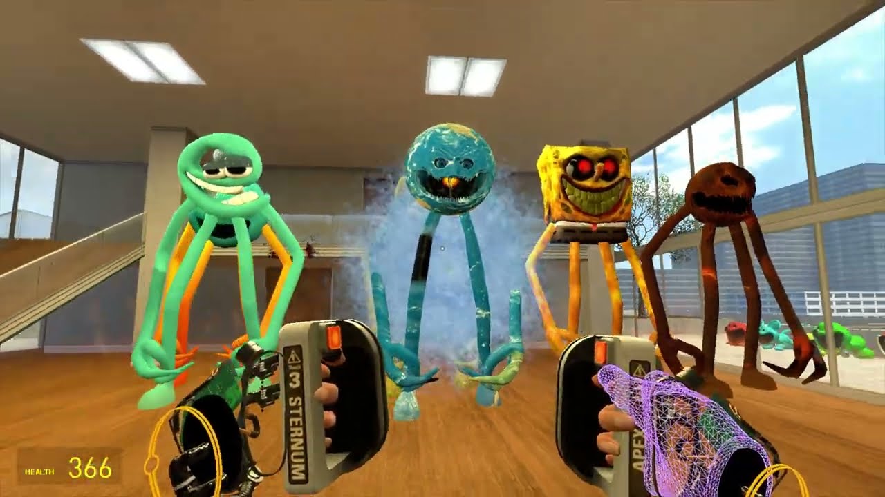 I BECAME ALL SCARY HUGGY WUGGY FROM POPPY PLAYTIME 1,2,3,4,5! | Garry's Mod
