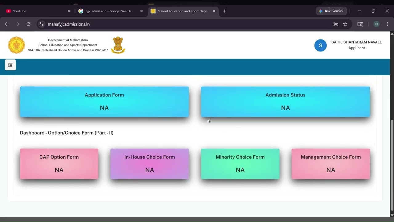How to Fill FYJC Admission Form Online | Complete Guide
