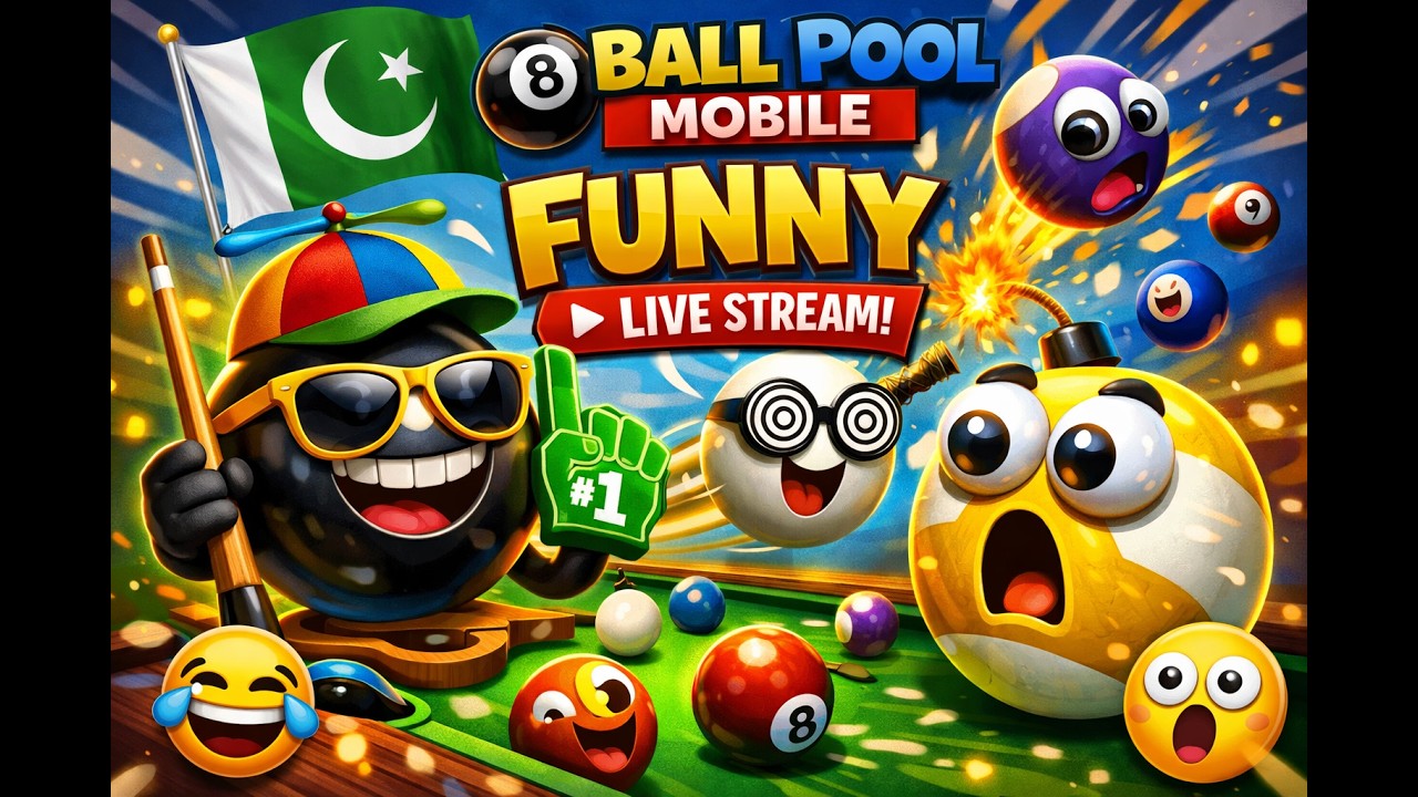 🔴 8 Ball Pool Mobile Funny Live Stream in Hindi and Urdu 😂 | Pakistani Gamer Live Stream