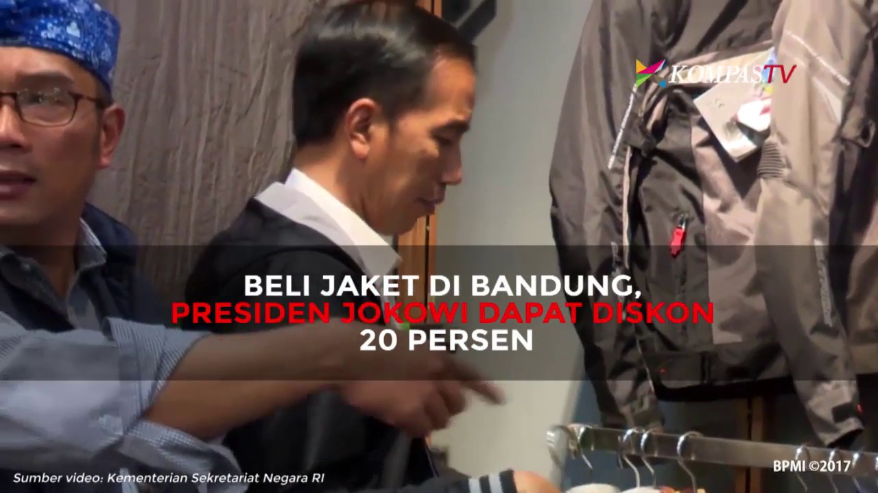Beli Jaket di Bandung, Presiden Jokowi Dapat Diskon 20%