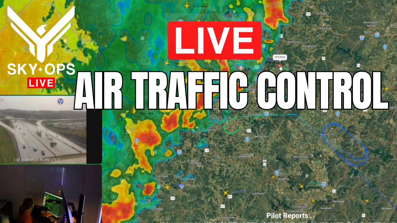 LIVE Flight Radar | Flight Tracking + LIVE ATC + Storm Watch🌩️