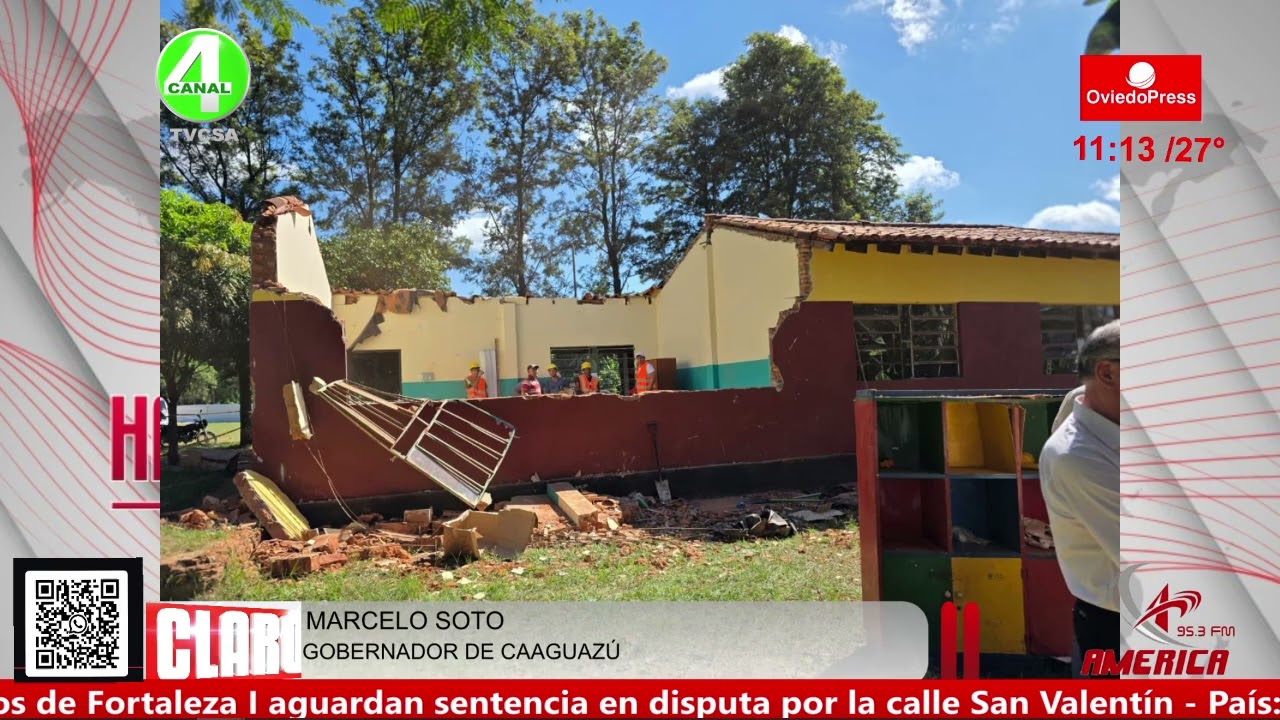 MARCELO SOTO - CONSTITUCIÓN EN ESCUELA CON AULA DERRUMBADA EN R.I. 3 CORRALES