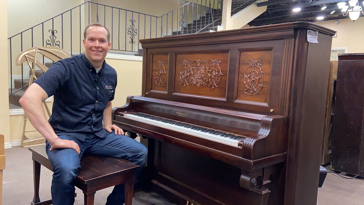 AFTER: Refurbish, Refinishing & NEW PLAYER! Kimball Upright Piano