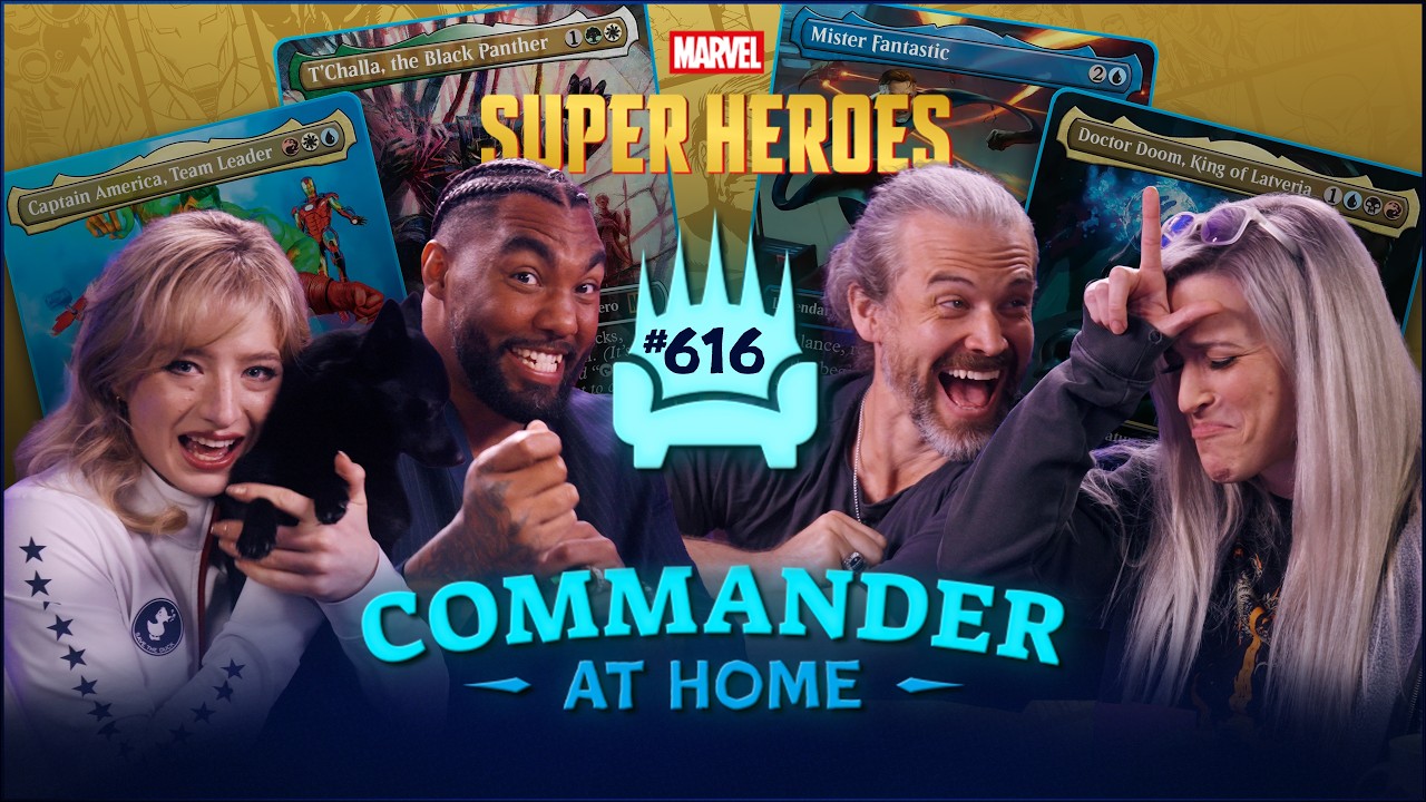 HEROES CLASH! Amber Glenn and Leonard Williams play Marvel Superheroes! | Commander at Home #616