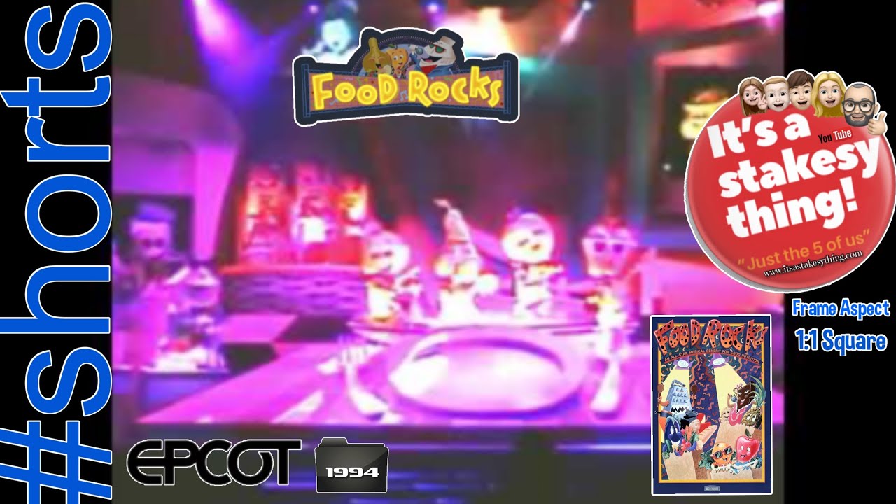 Food Rocks | Entire Cast | Choose before you chew | Epcot | 1994 Video Footage | Pt16 | #shorts