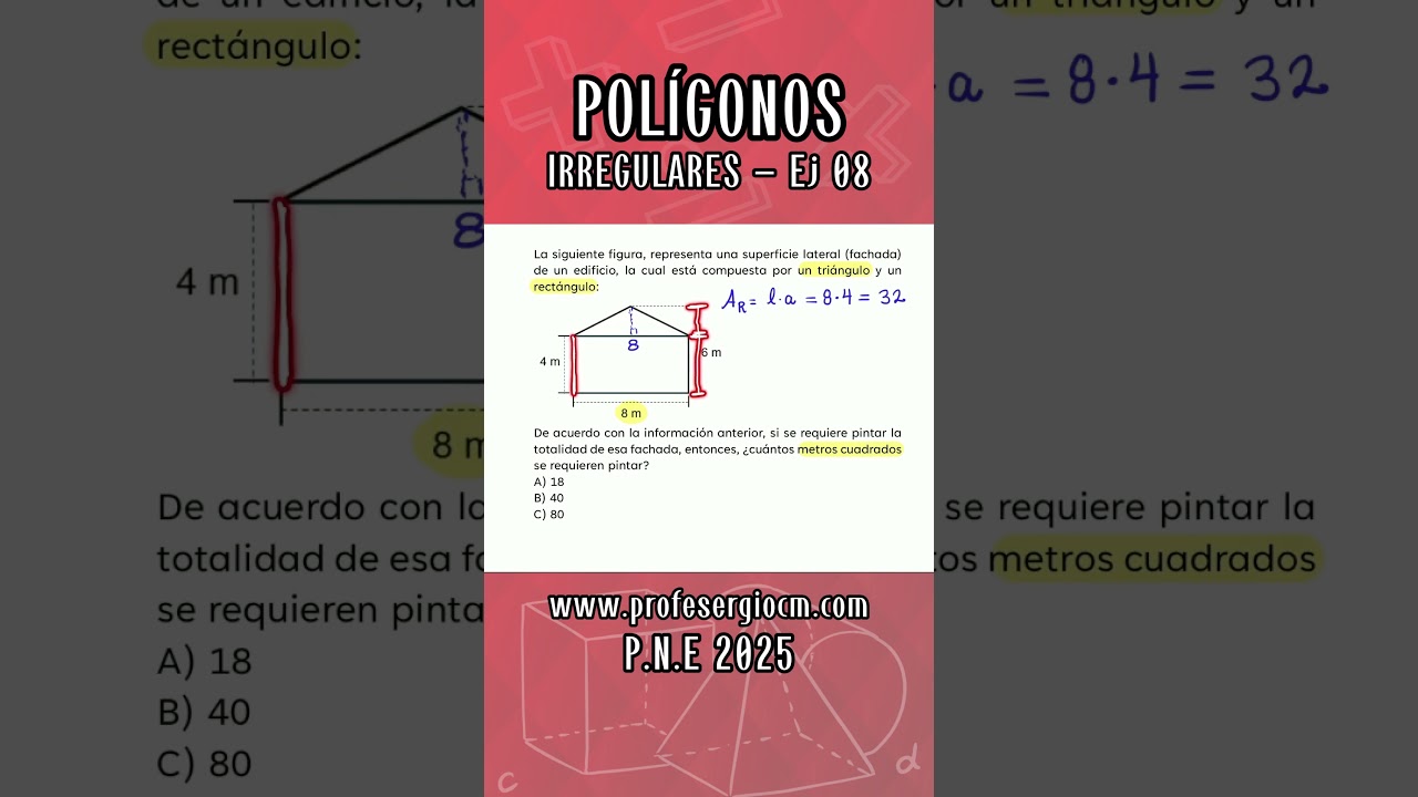 Pol&iacute;gonos Irregulares para la PNE Ejercicio 8 #pne #mep #irregulares