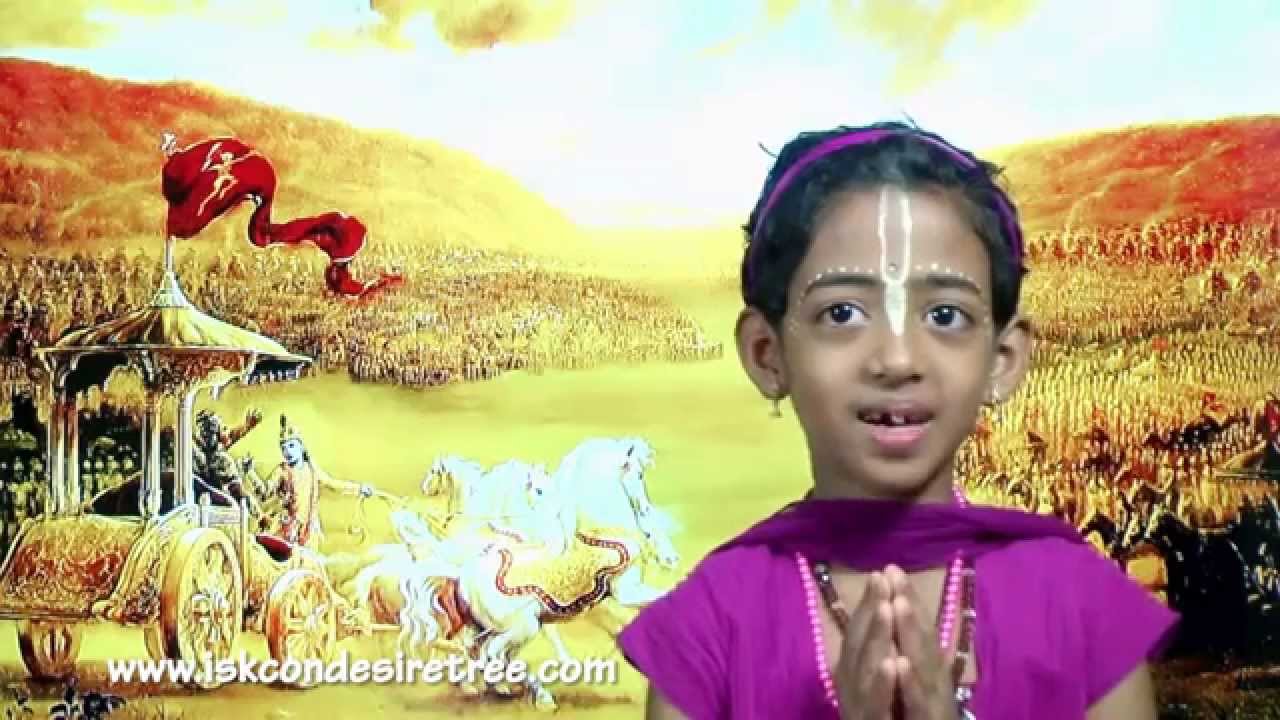108 important Bhagavat Gita shlokas recitation by small kid Manaswini