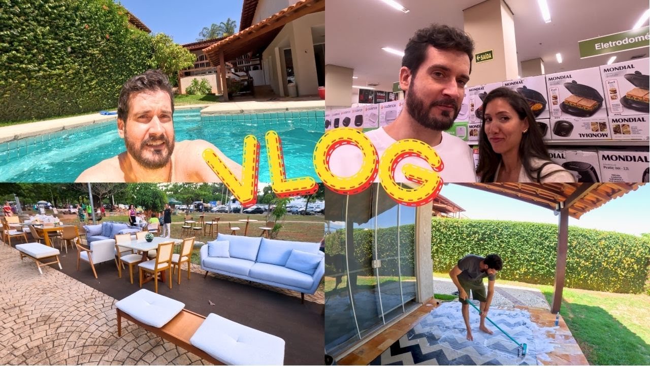 VLOG na CASA NOVA l LIMPANDO TAPETE, COMPRAS de PANETONE, PISCINA E MUCHO MÁS
