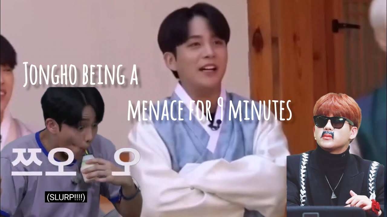 Jongho being a menace for 9 minutes 🐻#jongho #ateez #kpop #atiny @babybearjongho