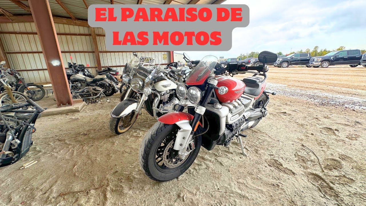 primera vez revisando motos en la subasta de houston texas encontre muchas depotivas #motos #viral