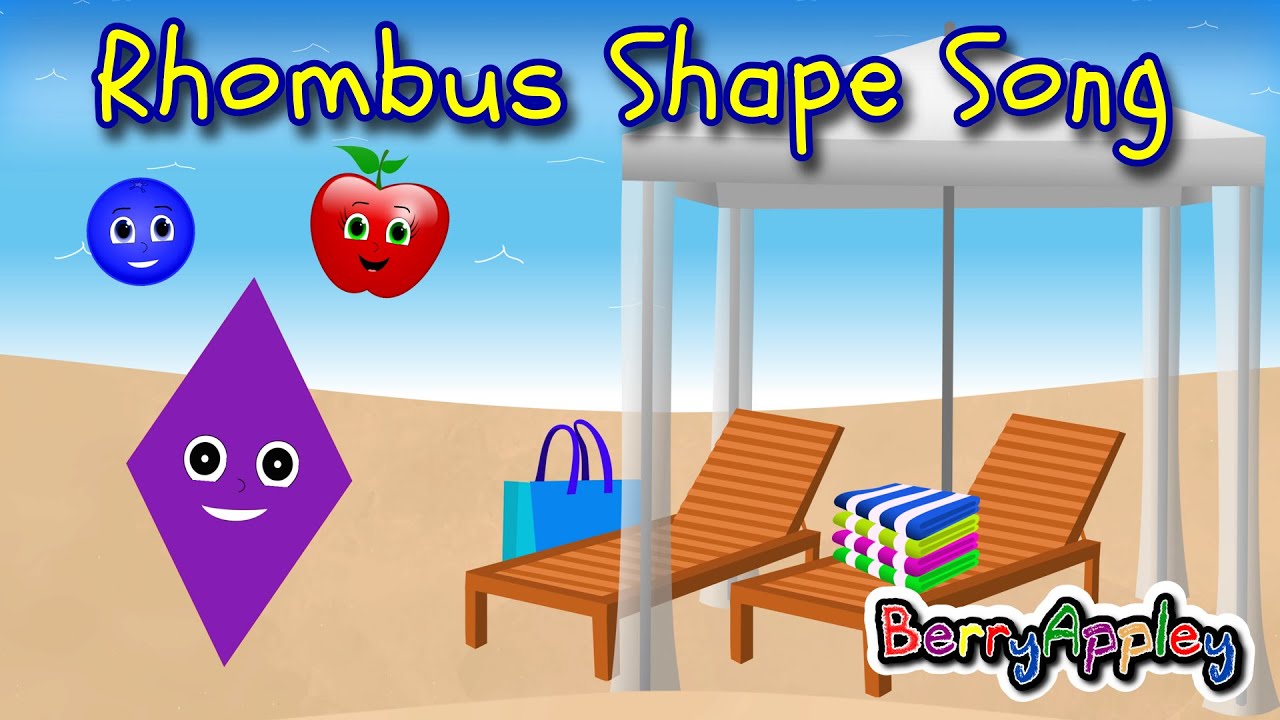 Rhombus Shape Song & More! | Fun Way to Learn Shapes and Opposites | BerryAppley