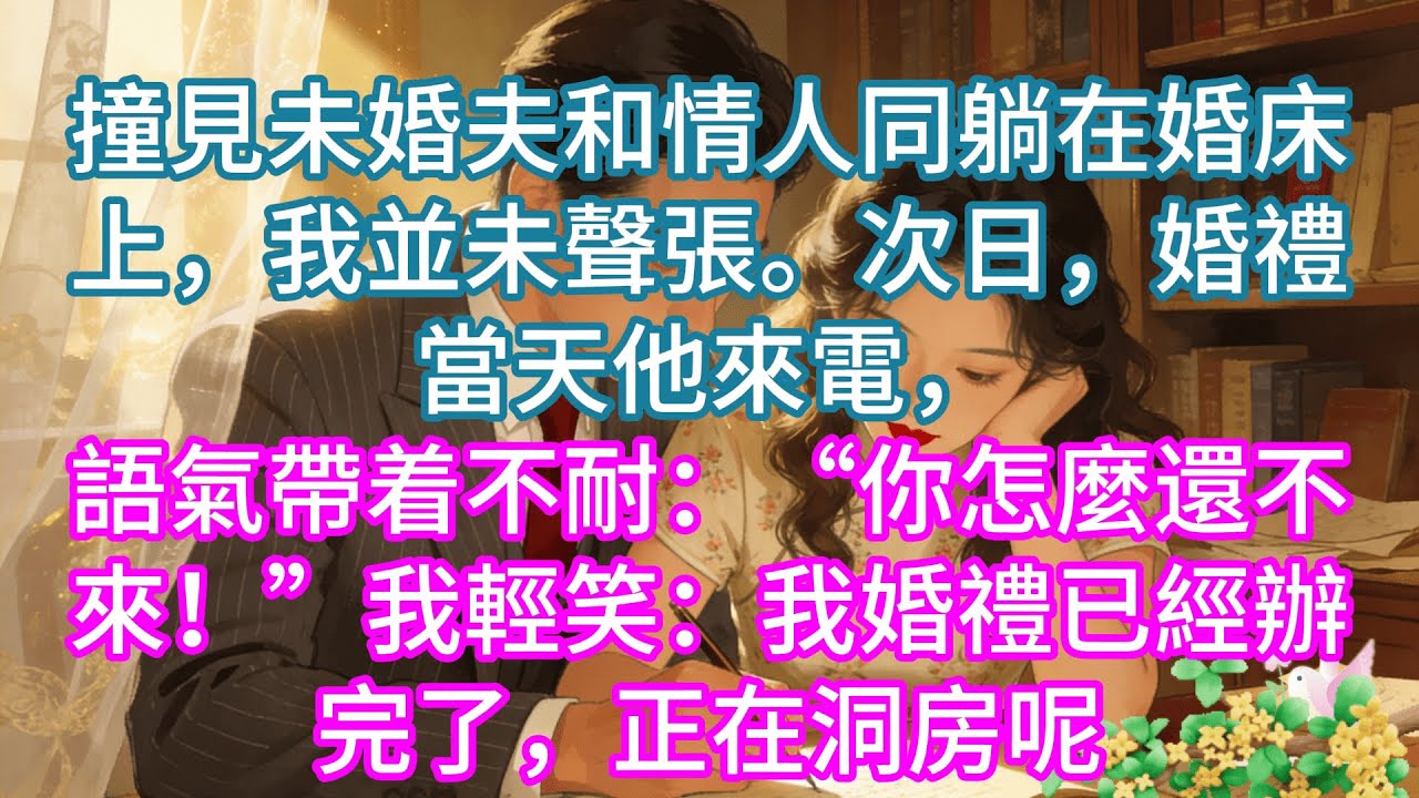 【完結】撞見未婚夫和情人同躺在婚床上，我並未聲張。次日，婚禮當天他來電，語氣帶着不耐：“你怎麼還不來！”我輕笑：我婚禮已經辦完了，正在洞房呢#情感 #故事分享 #爱情 #家庭故事