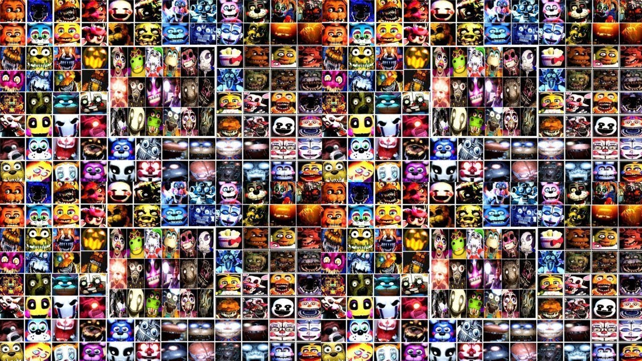 Все скримеры FNAF за 16 минут! FNAF 1 2 3 4, SL, FFPS, UCN, HW, COD, AR, SB, Ruin (2014-2023)