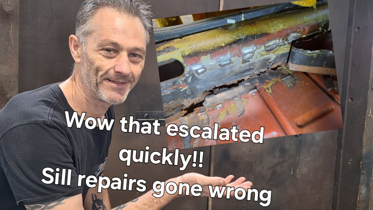 Austin 1100 sill/floor repairs that escalated very quickly! Bodge and MOT patches removed to find ..
