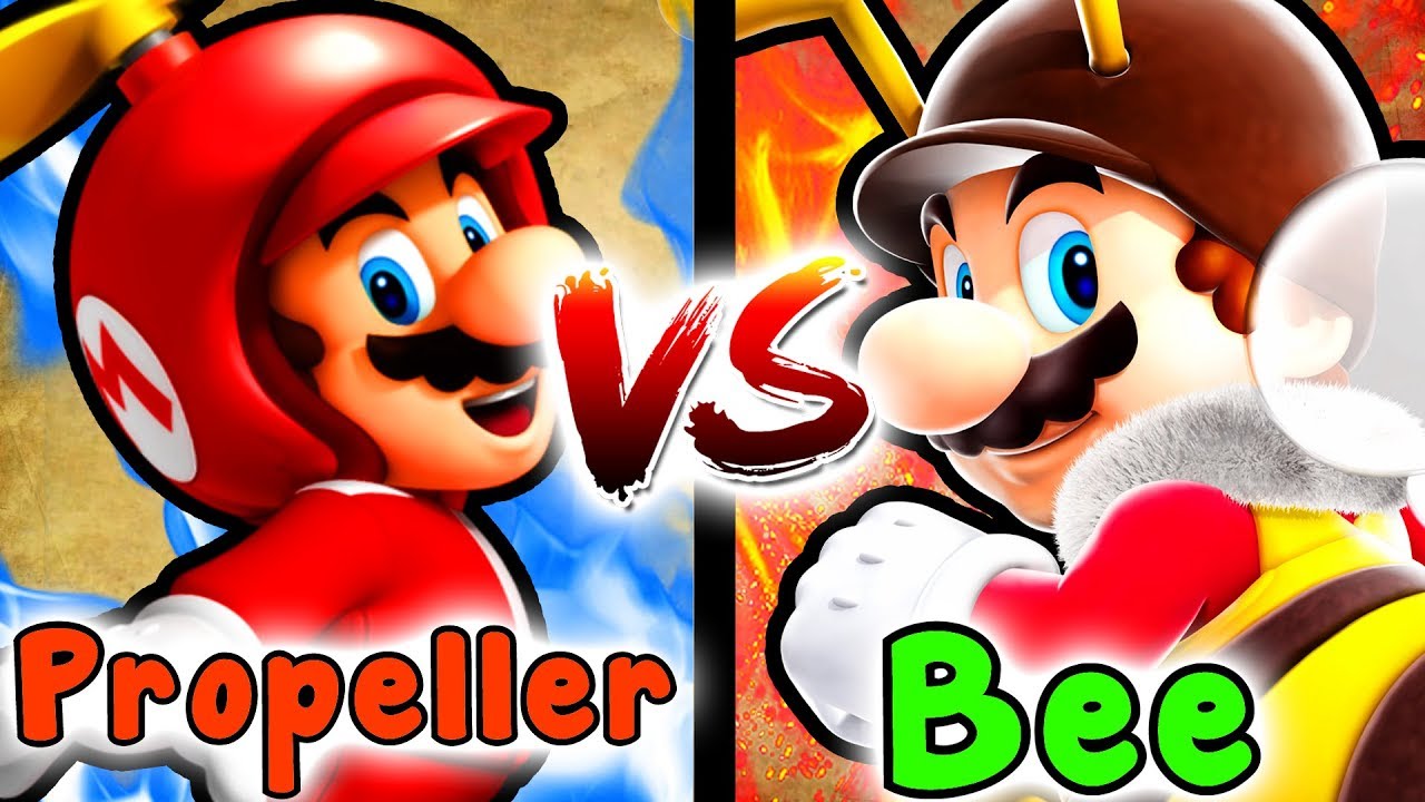 Which One Is Better The BEE Or PROPELLER MUSHROOM? - Super Mario Versus
