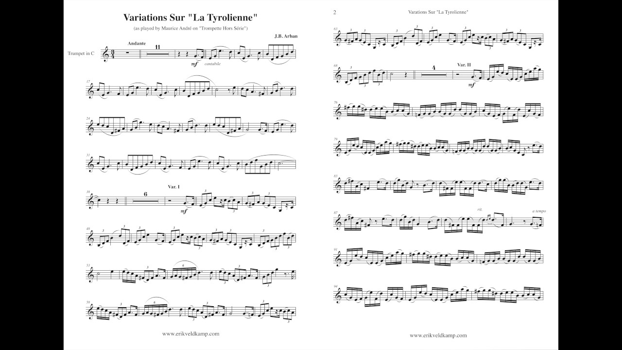 Arban - Variations Sur 