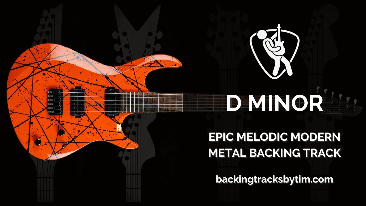 Epic Melodic Modern Metal Backing Track in D Minor | 120 BPM