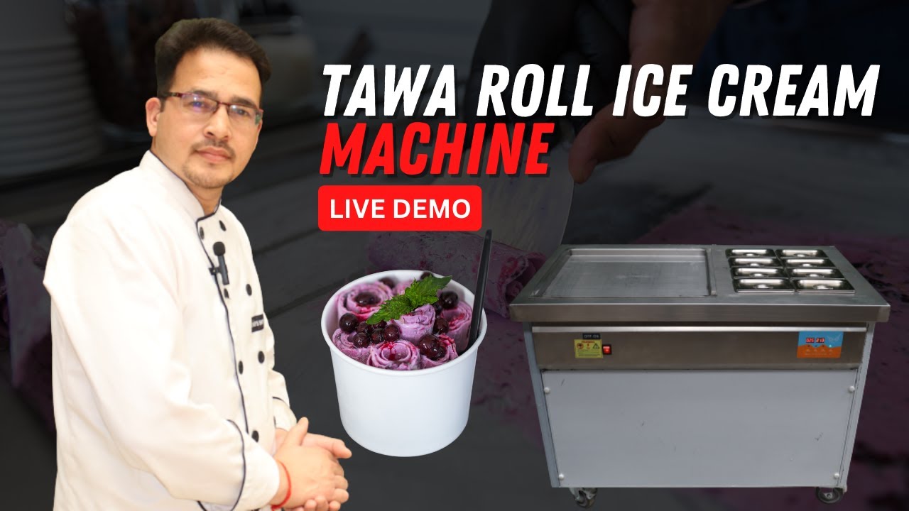 Tawa Roll Ice Cream Machine | Fried Ice Cream Machine