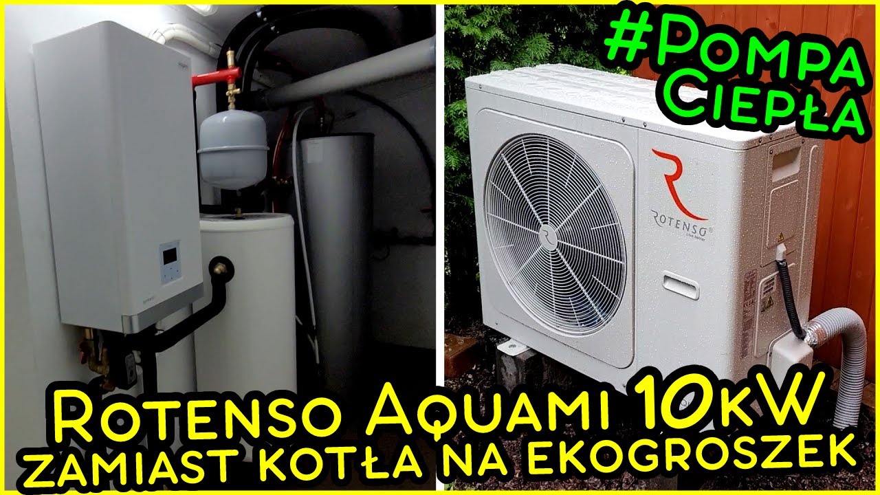 Pompa Ciepła ROTENSO AQUAMI 10kW zamiast kotła na ekogroszek. Grzejniki + Podłogówka