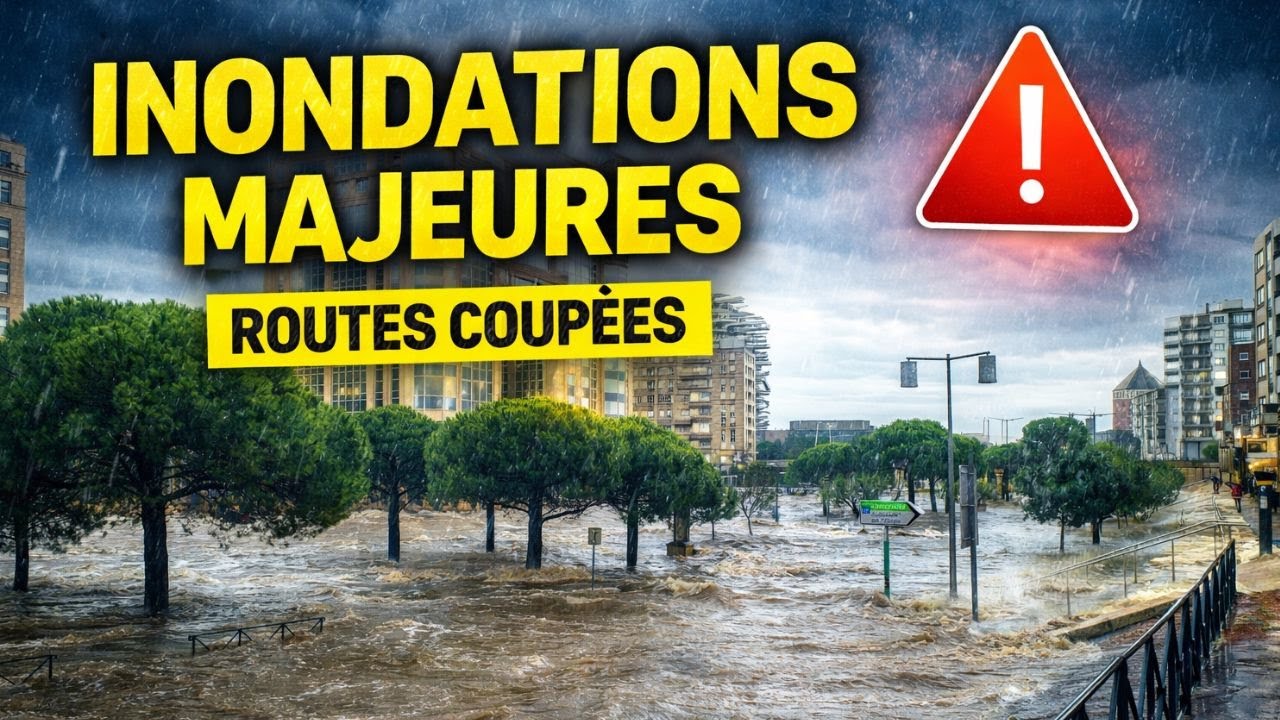 Inondations à Montpellier : épisode méditerranéen, routes coupées et vigilance rouge