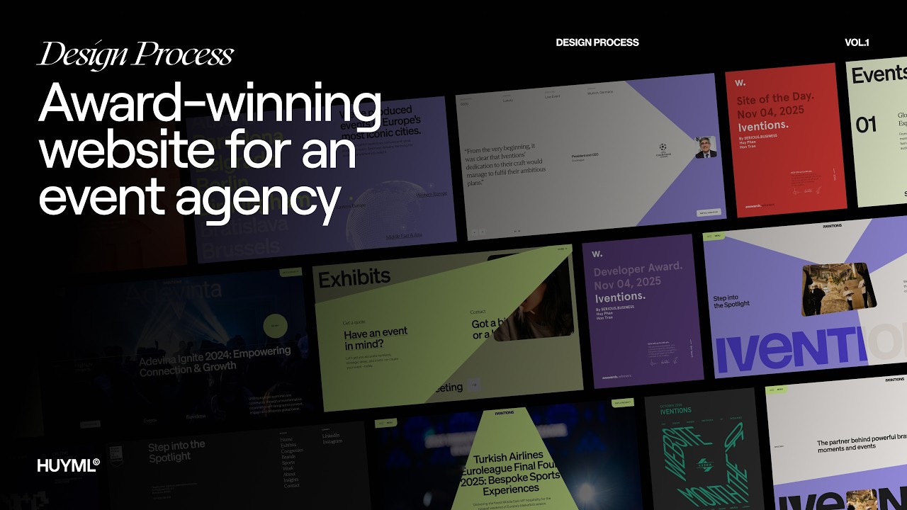 Design Process | How I designed an award-winning website for an event agency