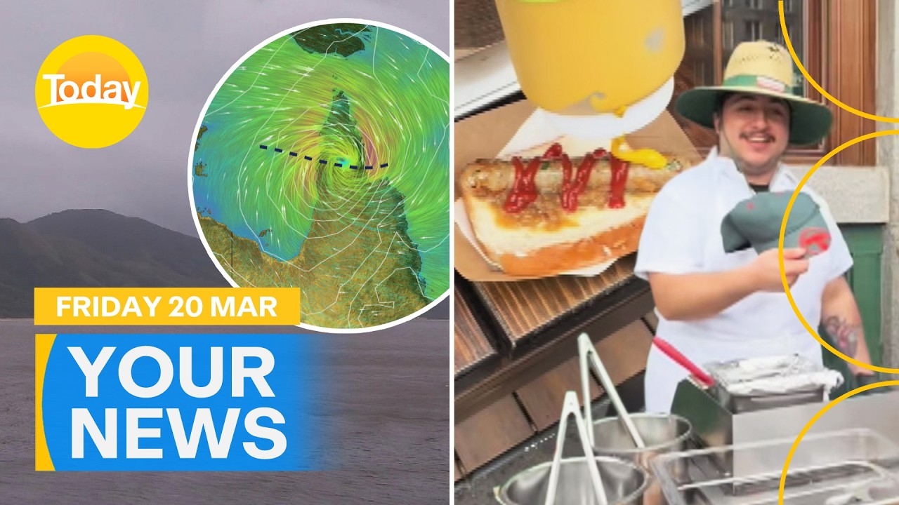 Your News | Cyclone Narelle tracking; Sausage sizzle pops up in NYC | Today Show Australia