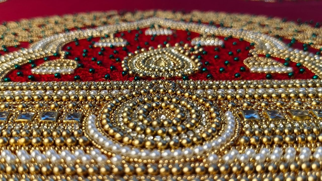 Explain bridal aari work blouse design | beads work | Zardozi loading | bhuvana | Tamil
