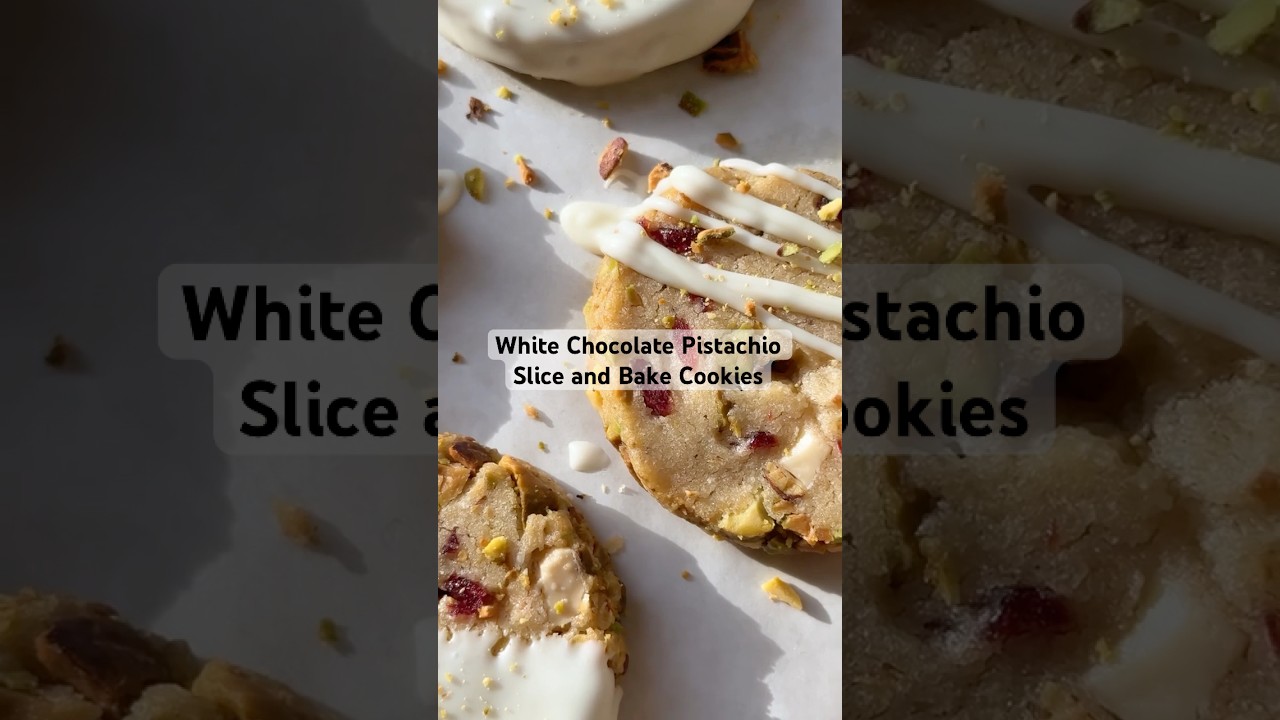 White Chocolate Pistachio Slice and Bake Cookies