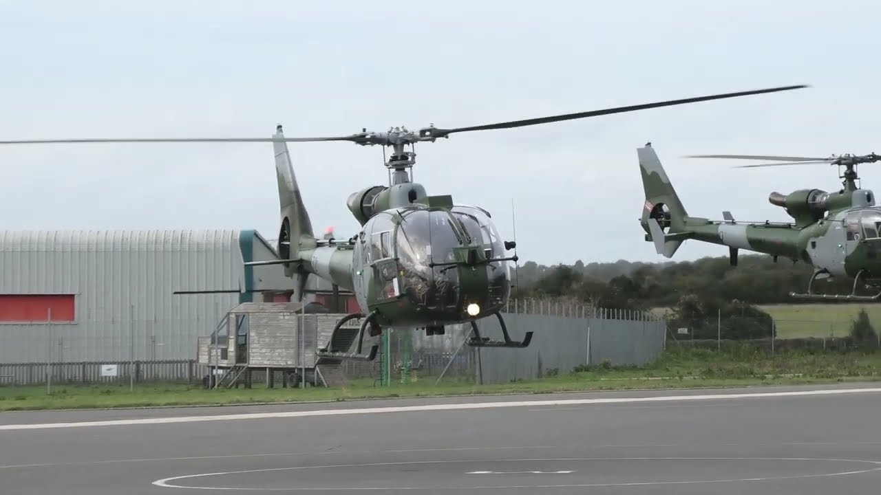 The Army's Gazelle Helicopters Final Day of Service, Arriving at Middle Wallop.