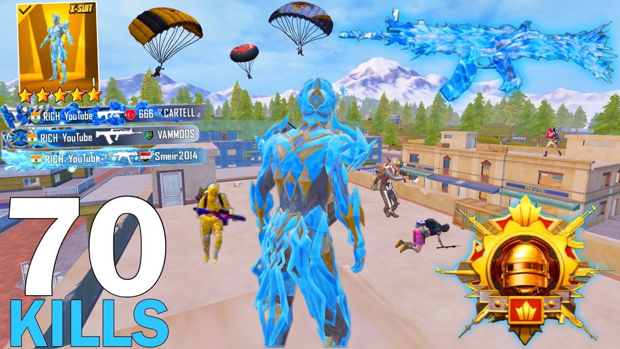 70Kills! 🔥MY BEST LIVIK GAMEPLAY in NEW MODE with GLACIER X-Suit😈 Pubg Mobile