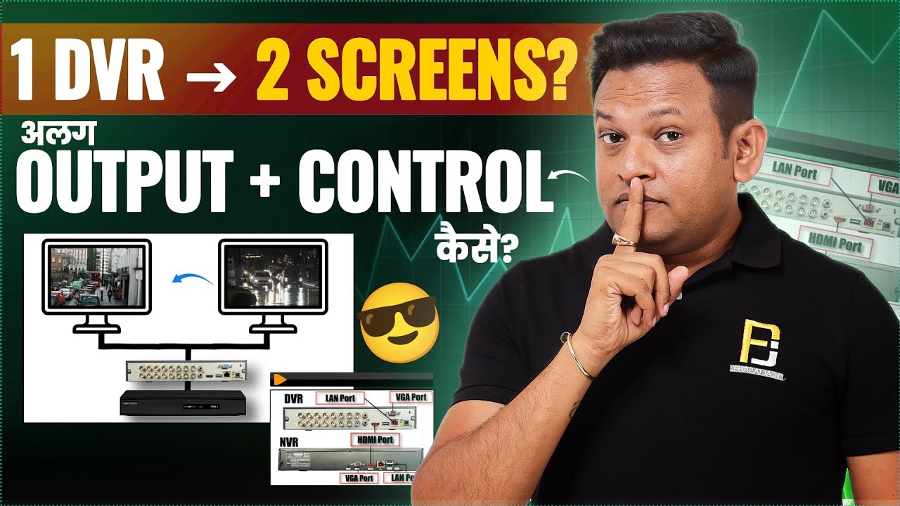 1 DVR/NVR  से 2 Display पर अलग अलग Output कैसे देखे ?How to Watch 2 Different output from Single NVR
