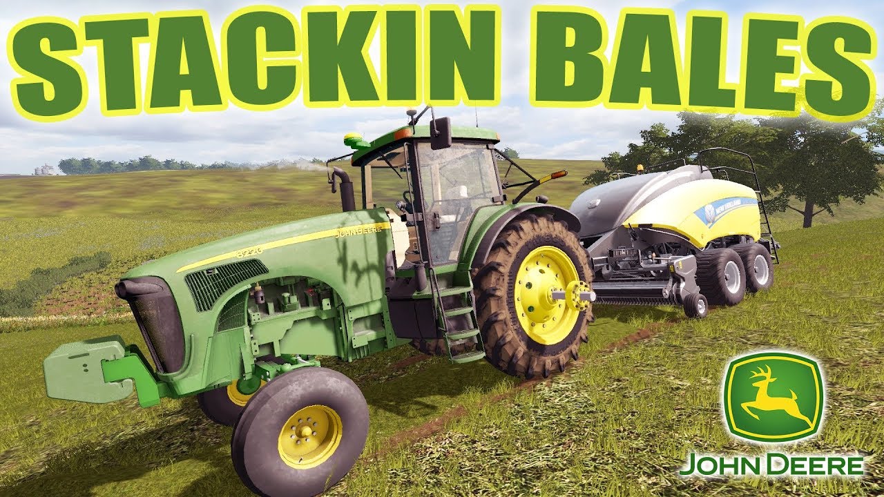 HAY DAY- MOWING, BALING, RAKING & STACKING WITH 2 NEW LOADER TRACTORS | FARMING SIMULATOR 2017 EP#44