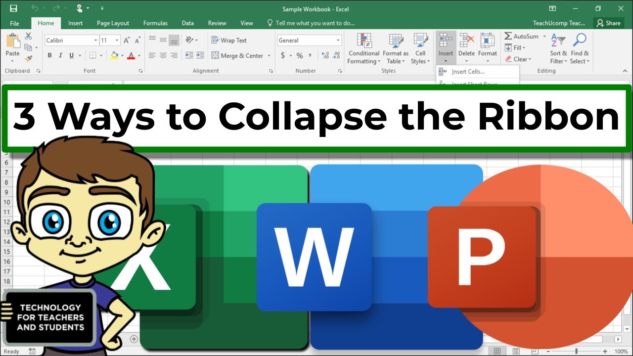 Collapse and Expand the Ribbon in Microsoft Excel, Word and PowerPoint