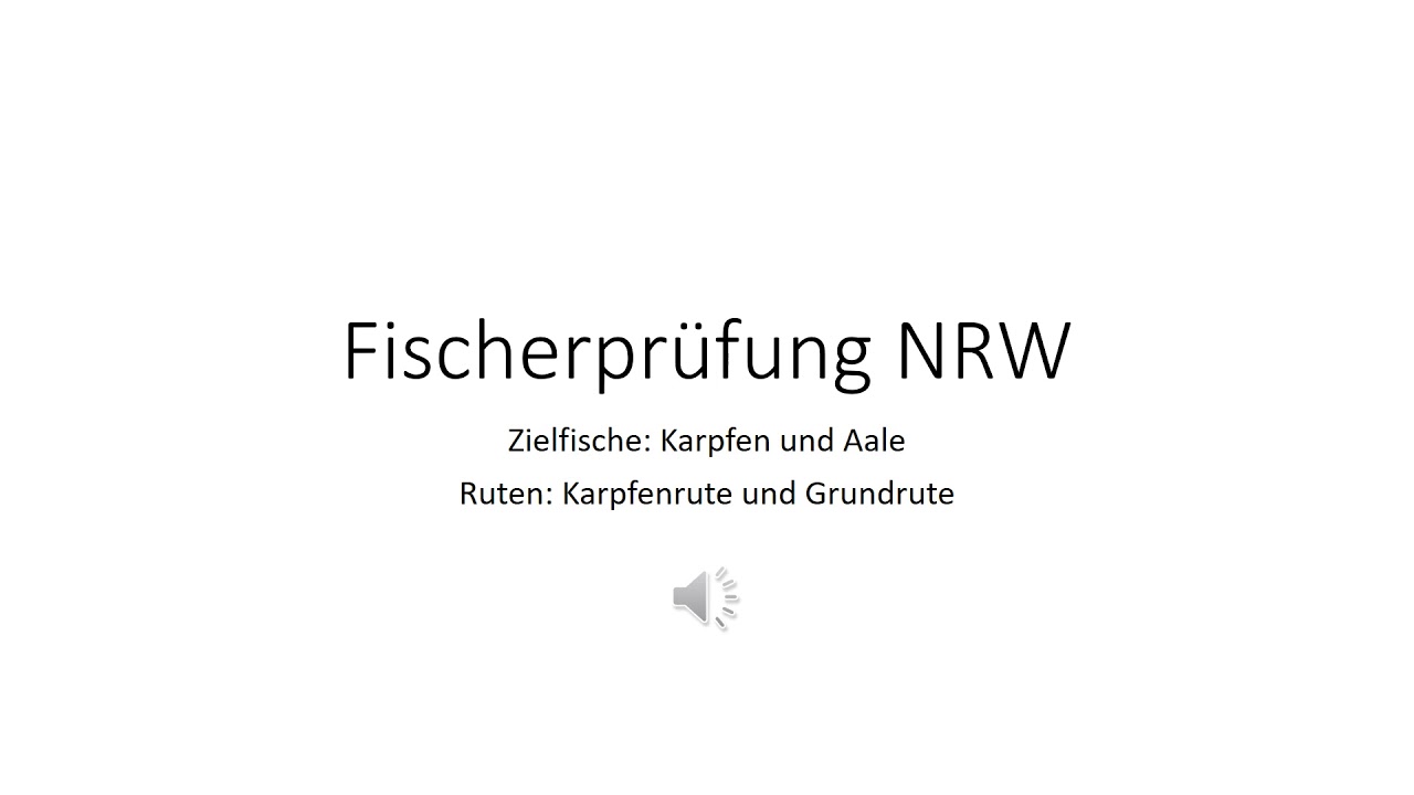 Fischerprüfung NRW - Karpfenrute und Grundrute für Aale