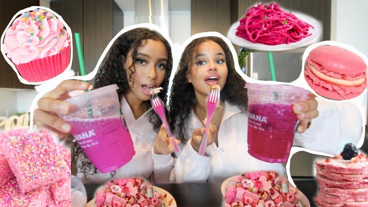 WE ONLY ATE PINK FOODS FOR 24 HOURS (we are a mess)