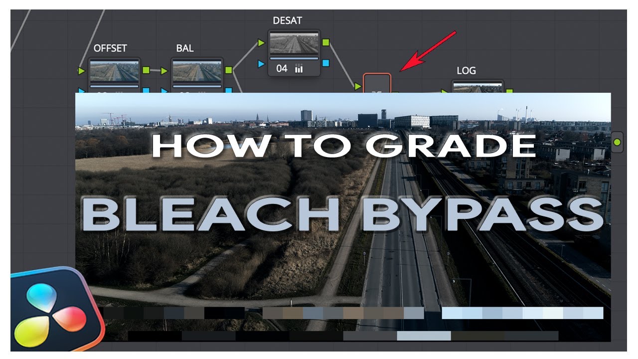 How To Grade BLEACH BYPASS | Drone footage