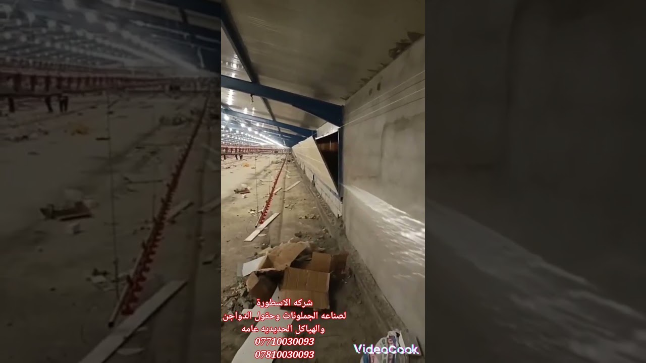 انشاء حقل دواجن من قبل شركه الاسطوره لصناعه الجملونات وحقول الدواجن