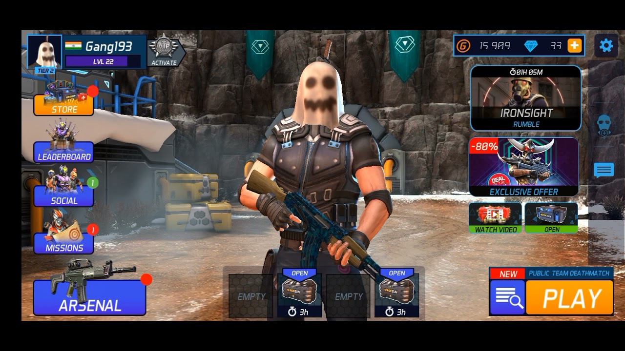 Mask gun first game play video. sorry for no audio 😔