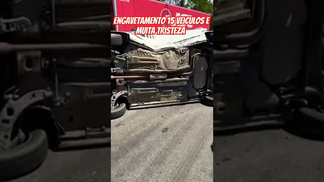 Trag&eacute;dia e muita triste engavetamento de 14 ve&iacute;culos #br040 #br010 #br070 #br050 #br222 #caminhao