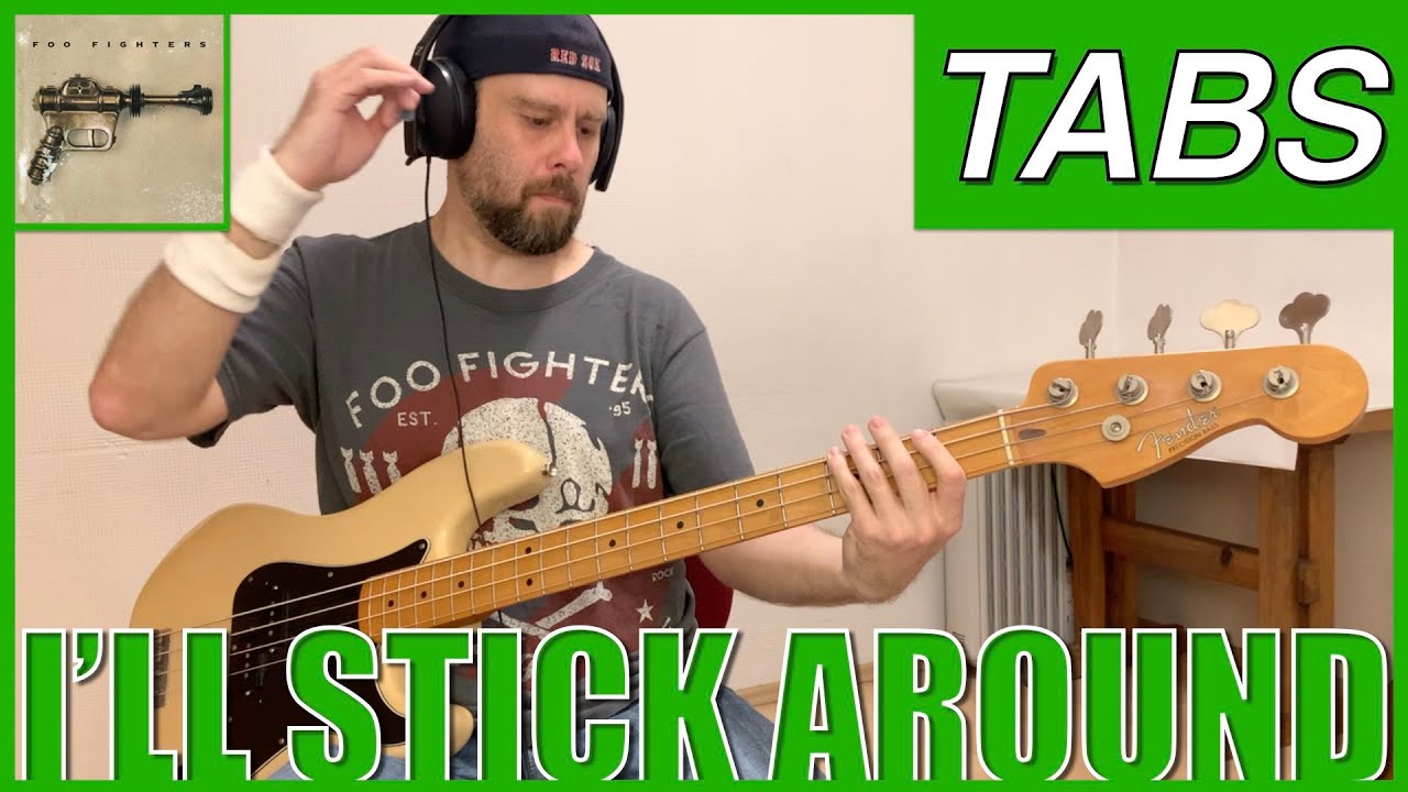 Foo Fighters – I'll Stick Around | Bass Cover + Tabs On Screen