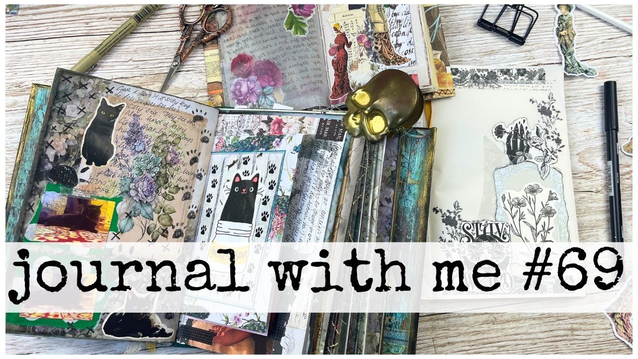 JOURNAL WITH ME | 69 | Creative / Junk Journal Process | ms.paperlover 2024