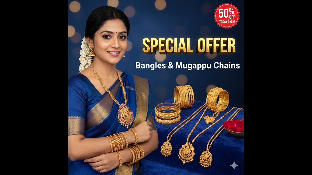 Golden Hour LIVE: Exquisite Mugappu Chains & Bangle Designs ✨ Special Discount Reveal! 💍