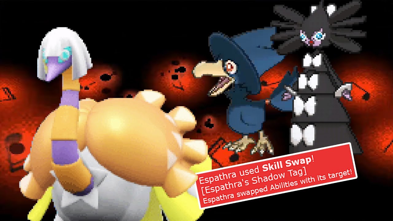 Skill Swap Espathra traps a Perish Song Shadow Tag team